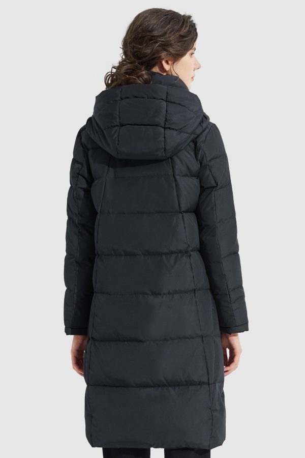 Hooded Winter Two-Way Zipper Down Coat - Image 17