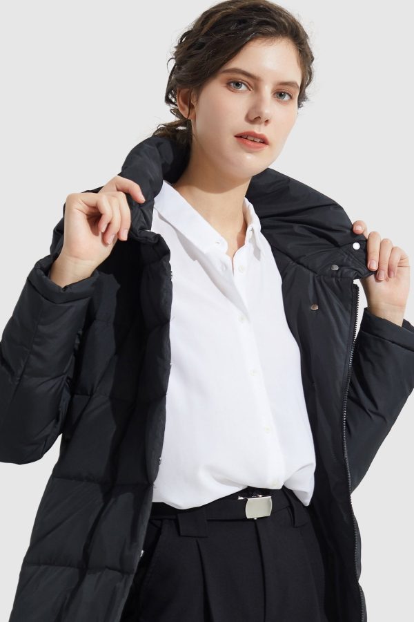 Hooded Winter Two-Way Zipper Down Coat - Image 18