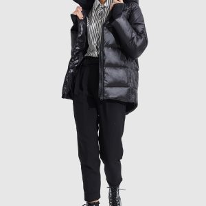 Light Cropped Bubble Puffer Down Jacket