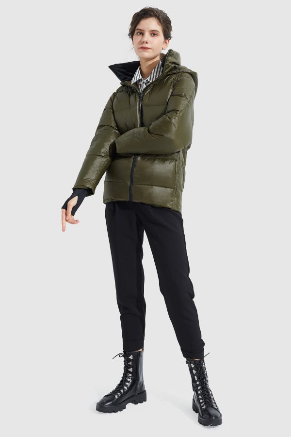 Light Cropped Bubble Puffer Down Jacket - Image 5