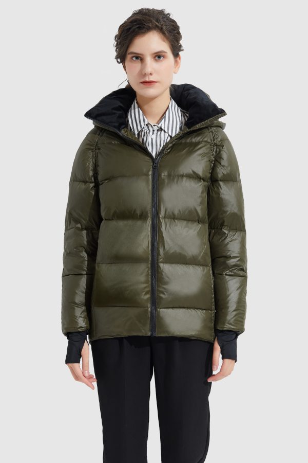 Light Cropped Bubble Puffer Down Jacket - Image 6