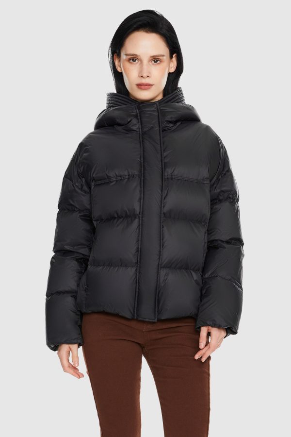 Lightweight Cropped Down Coat - Image 12