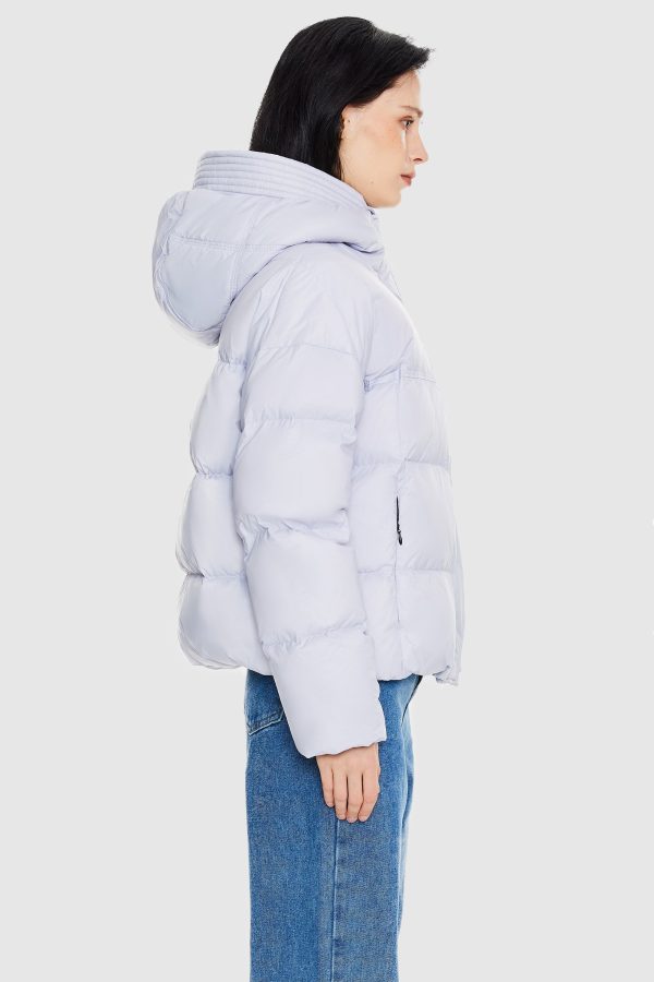 Lightweight Cropped Down Coat - Image 4