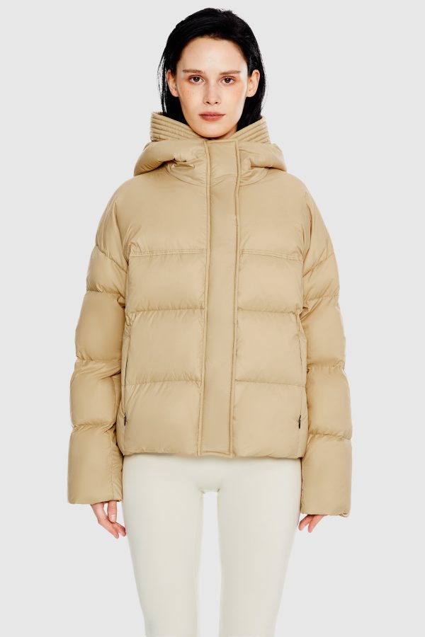 Lightweight Cropped Down Coat - Image 7