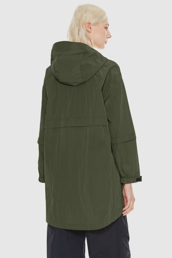 Lightweight Mid-length Hooded Windbreaker - Image 12