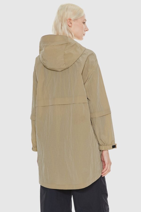 Lightweight Mid-length Hooded Windbreaker - Image 4