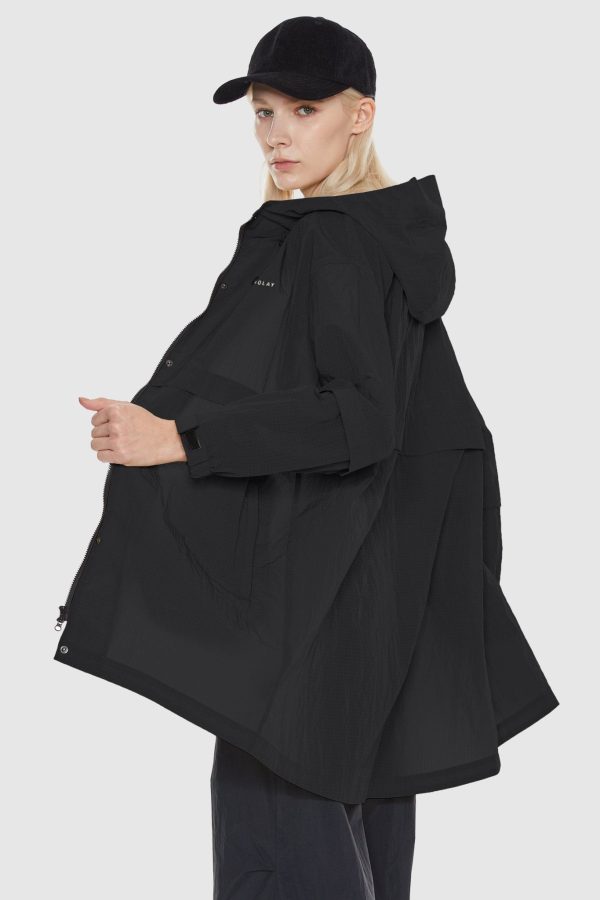 Lightweight Mid-length Hooded Windbreaker - Image 7