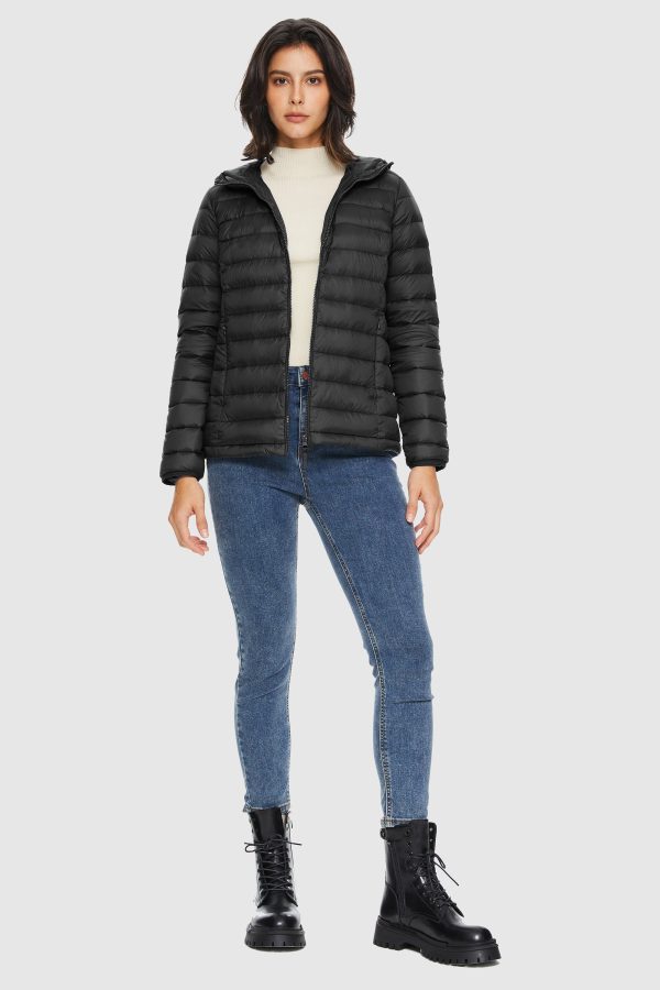 Lightweight Packable Down Jacket with Stand Collar with hood - Image 37