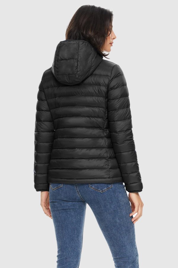 Lightweight Packable Down Jacket with Stand Collar with hood - Image 39