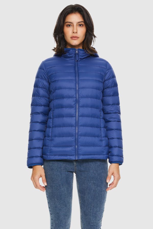 Lightweight Packable Down Jacket with Stand Collar with hood - Image 3