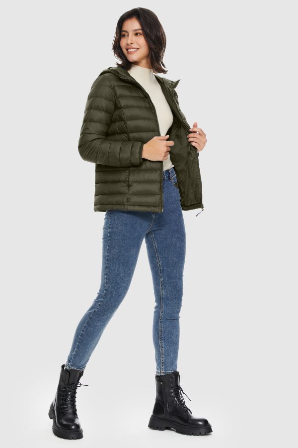 Lightweight Packable Down Jacket with Stand Collar with hood - Image 16