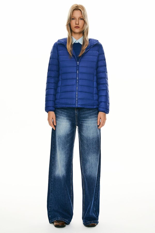 Lightweight Packable Down Jacket with Stand Collar with hood - Image 7