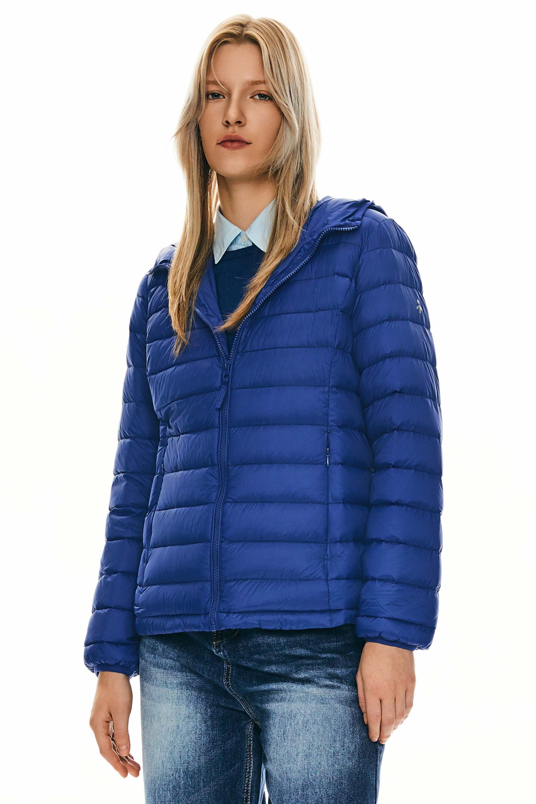 Lightweight Packable Down Jacket with Stand Collar with hood - Image 8