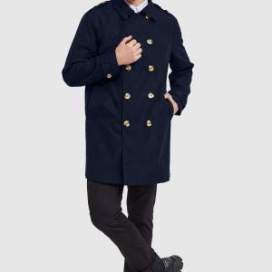 Long Double Breasted Trench Coat