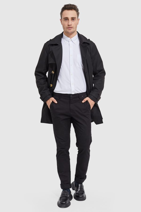 Long Double Breasted Trench Coat - Image 5