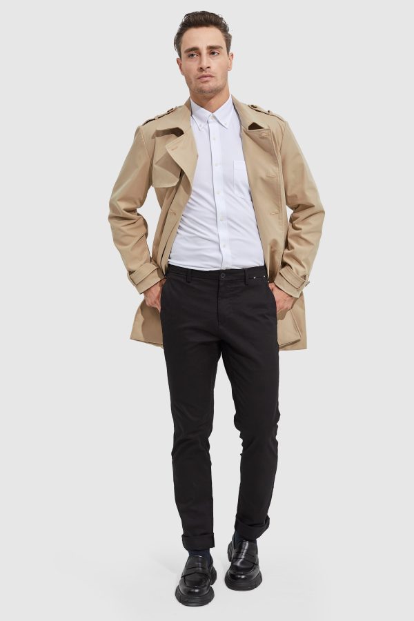 Long Double Breasted Trench Coat - Image 9