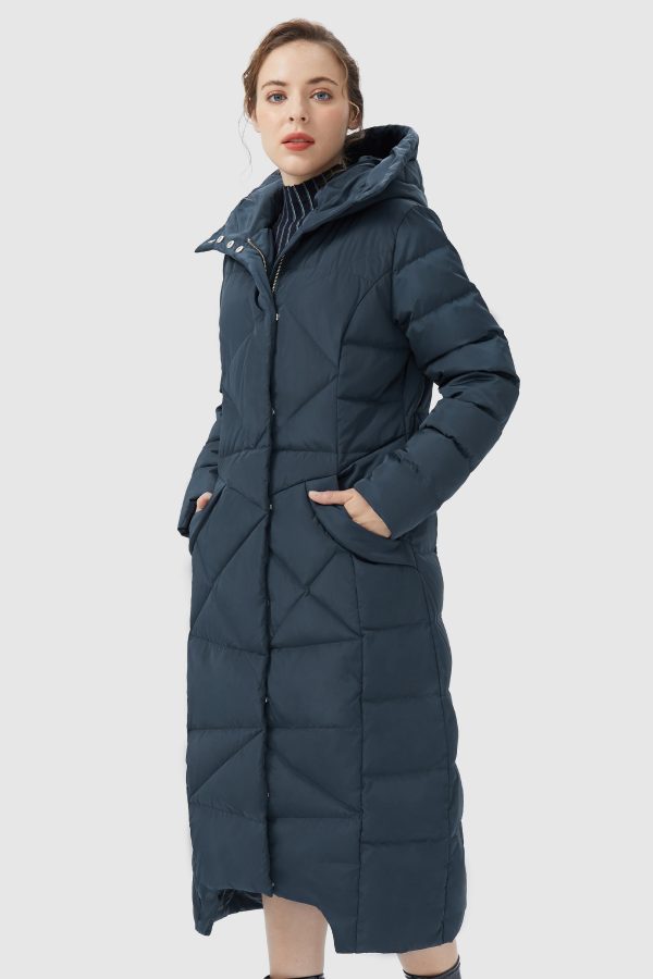 Long Maxi Down Coat with Hood - Image 45