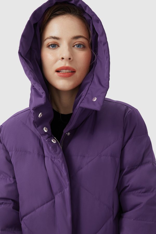 Long Maxi Down Coat with Hood - Image 65