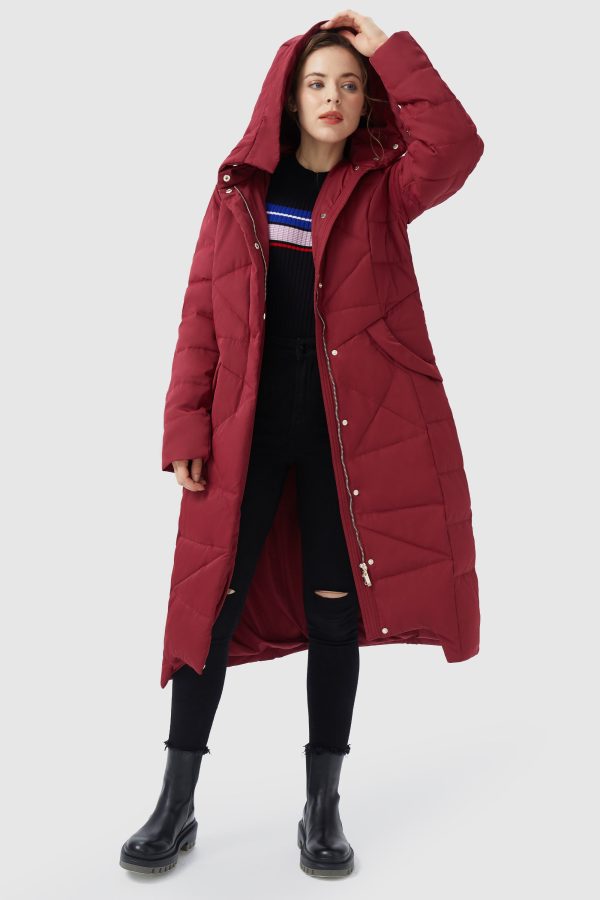 Long Maxi Down Coat with Hood - Image 8