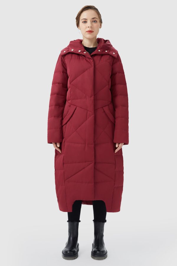 Long Maxi Down Coat with Hood - Image 9