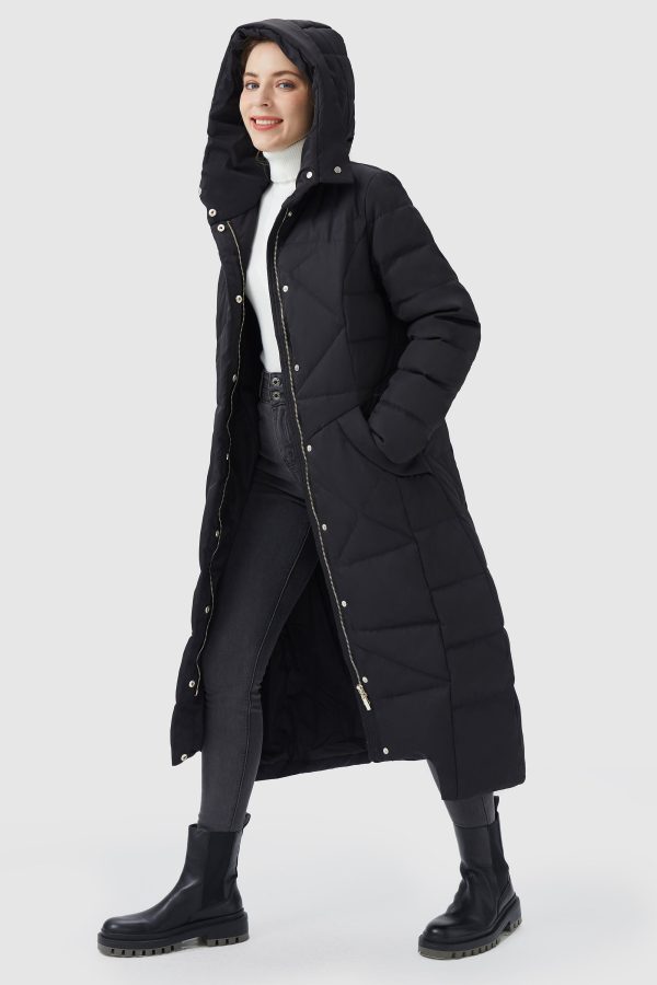 Long Maxi Down Coat with Hood - Image 34