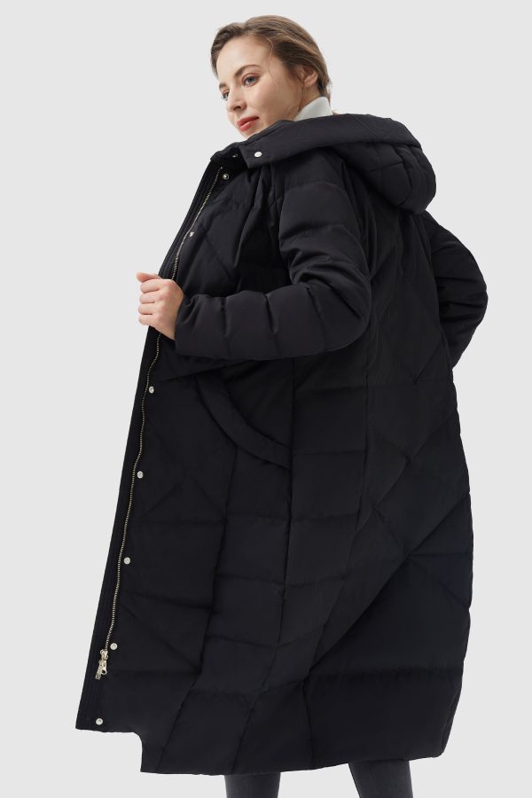 Long Maxi Down Coat with Hood - Image 35
