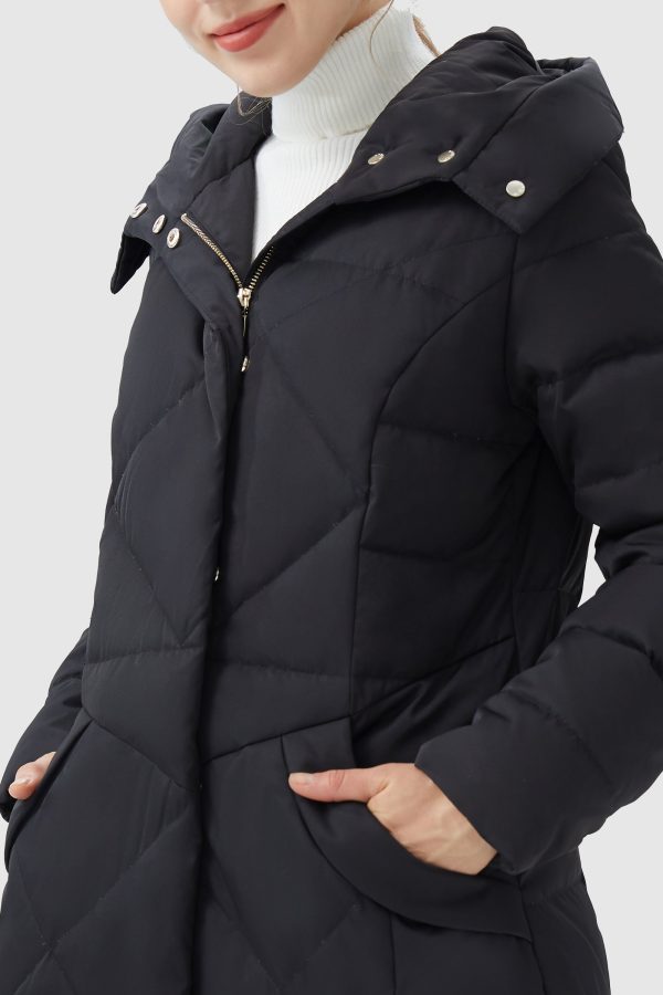 Long Maxi Down Coat with Hood - Image 36