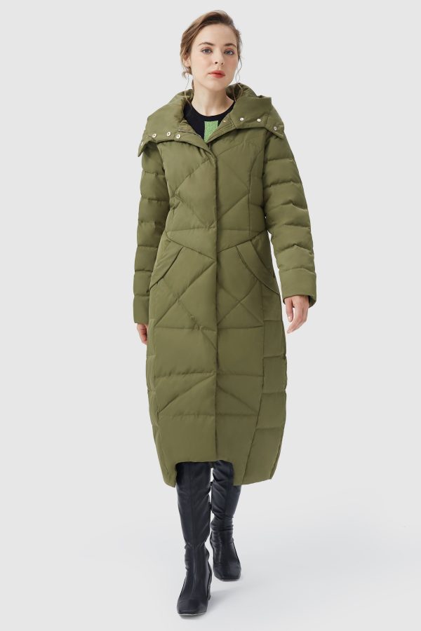 Long Maxi Down Coat with Hood - Image 19