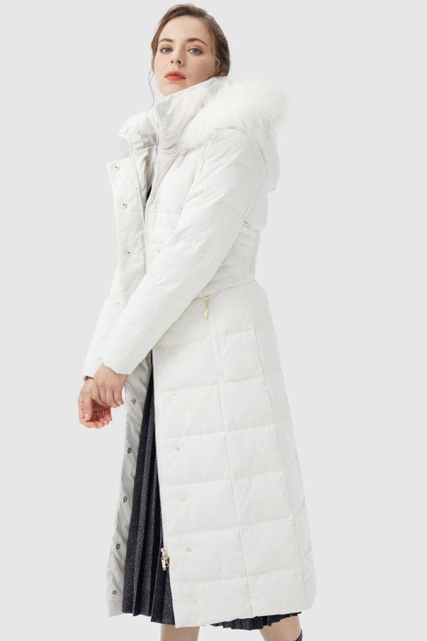 Long Puffer Down Coat with Hood Fur - Image 45