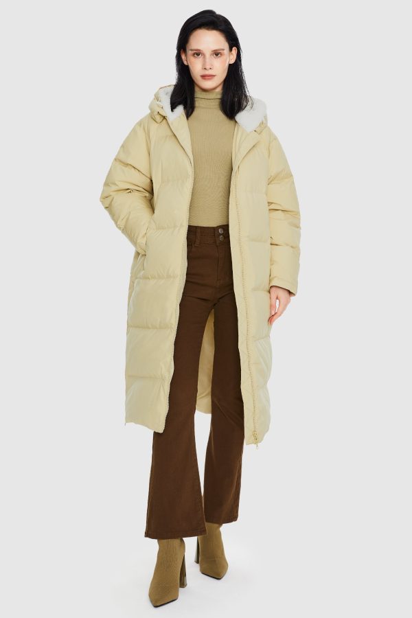 Long Puffer Down Jacket with Hem Slit - Image 28