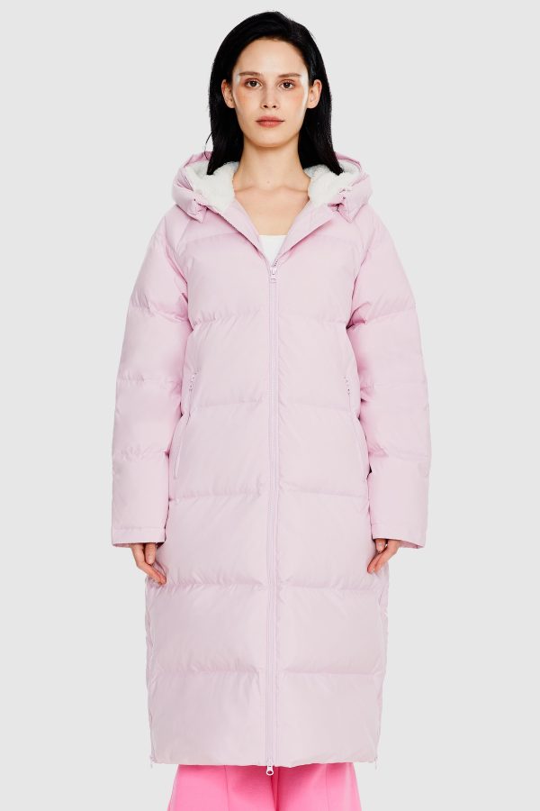 Long Puffer Down Jacket with Hem Slit - Image 14