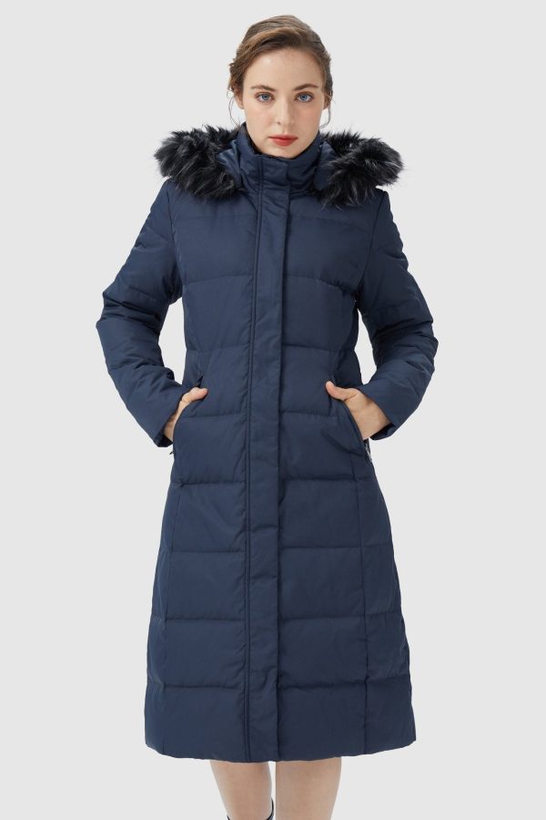 Long Puffer Faux Fur Hood Down Coat - Image 22