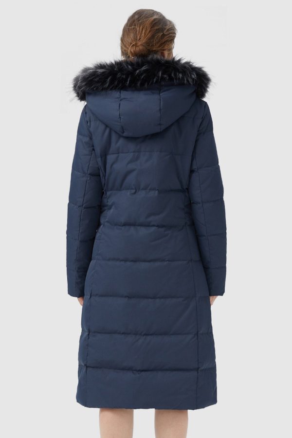 Long Puffer Faux Fur Hood Down Coat - Image 23