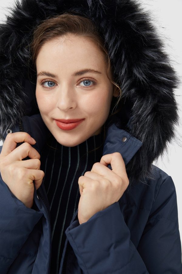Long Puffer Faux Fur Hood Down Coat - Image 24