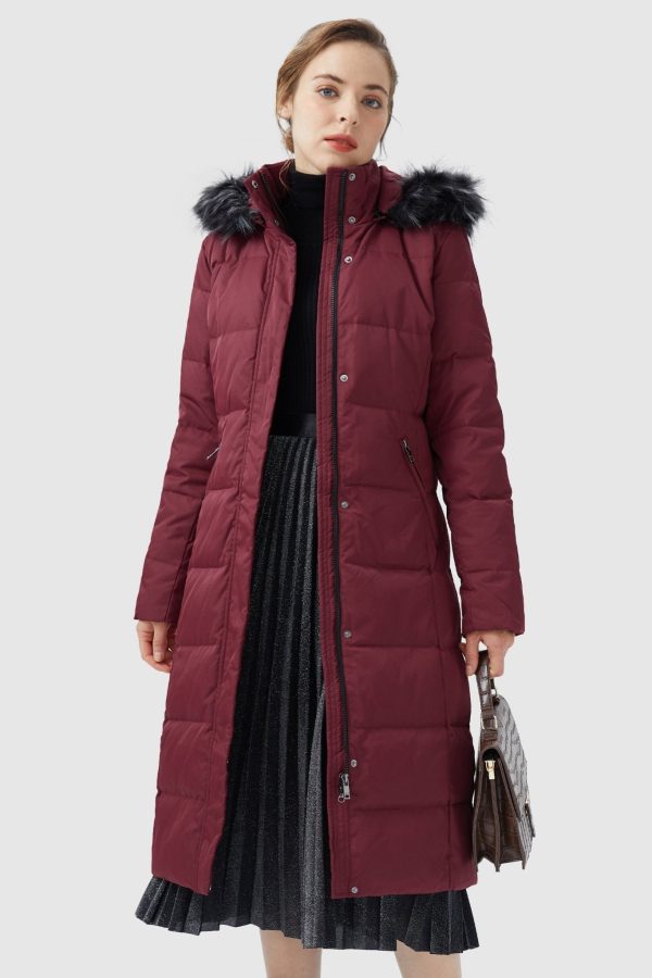 Long Puffer Faux Fur Hood Down Coat - Image 32