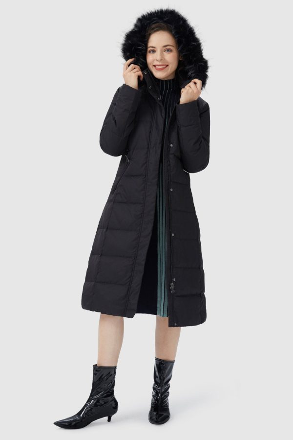 Long Puffer Faux Fur Hood Down Coat - Image 13
