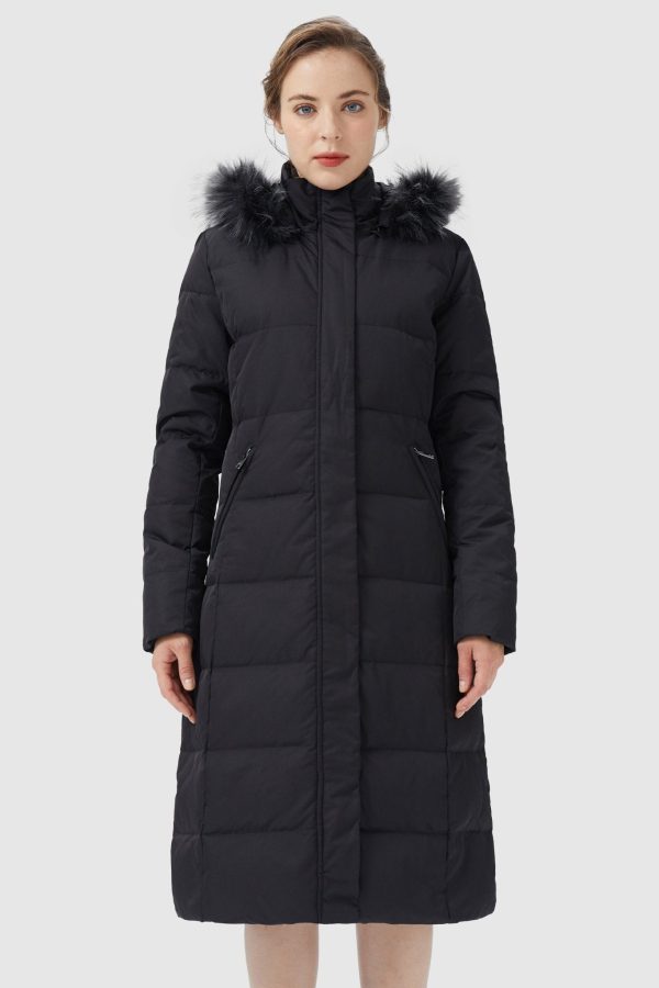Long Puffer Faux Fur Hood Down Coat - Image 14