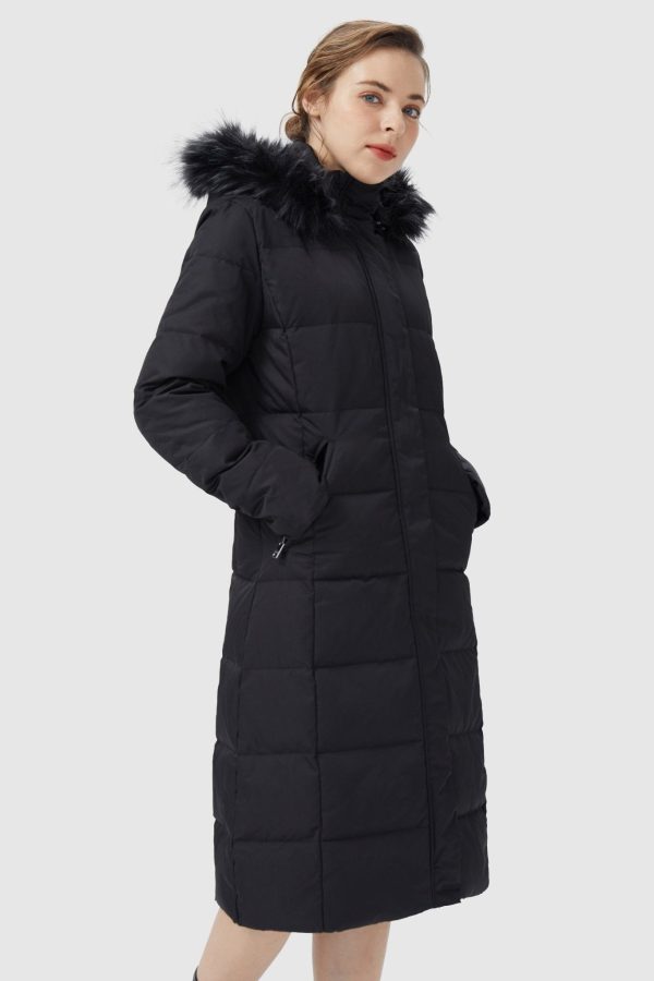 Long Puffer Faux Fur Hood Down Coat - Image 15