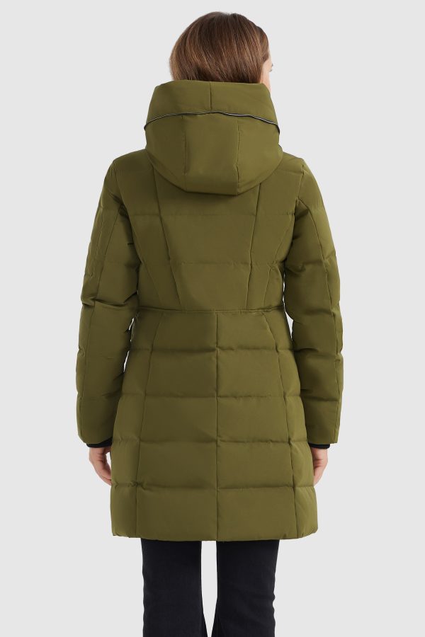 Mid Length Slant Pocket Down Puffer Jacket - Image 3