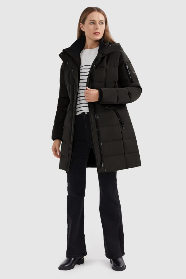 Mid Length Slant Pocket Down Puffer Jacket - Image 5