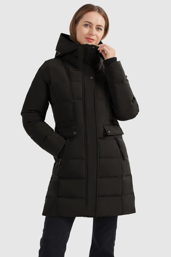 Mid Length Slant Pocket Down Puffer Jacket - Image 8