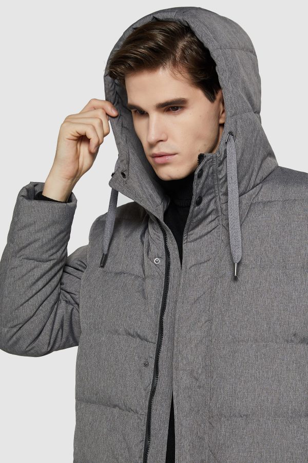 Mid-Length Warm Hooded Puffer Down Jacket - Image 4