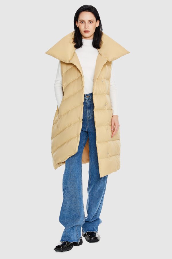 Oversized Collar Puffer Down Vest - Image 5