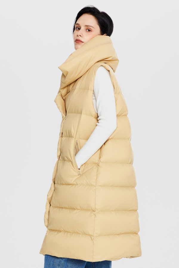 Oversized Collar Puffer Down Vest - Image 7