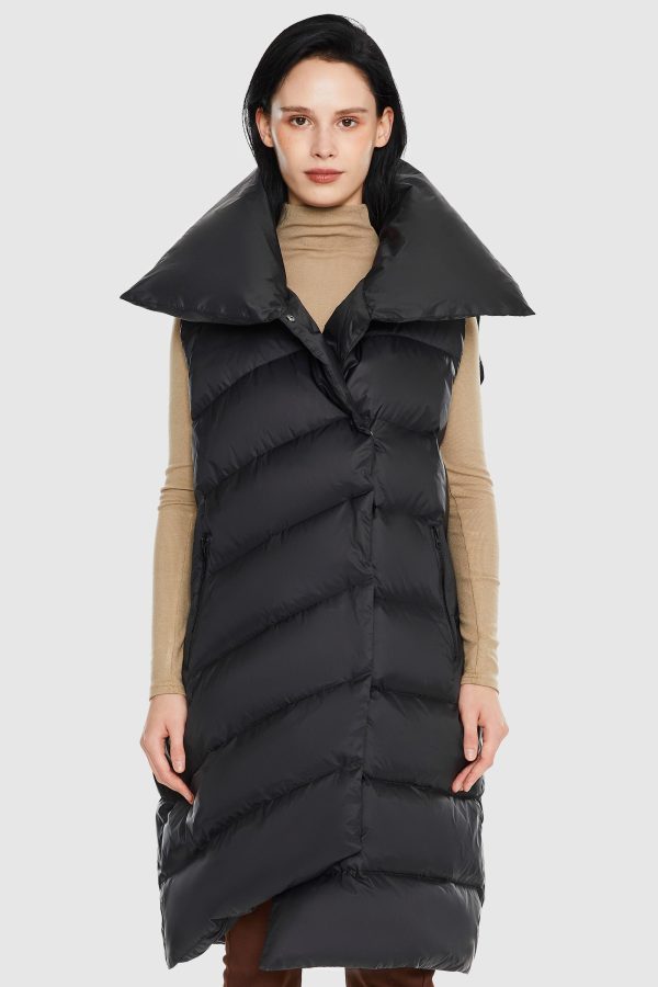 Oversized Collar Puffer Down Vest - Image 3