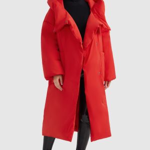 Oversized Long Puffer Down Coat with Hood