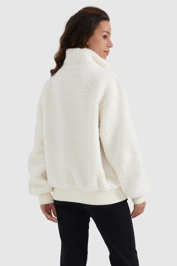Oversized Snap Button Sherpa Coat - Image 11
