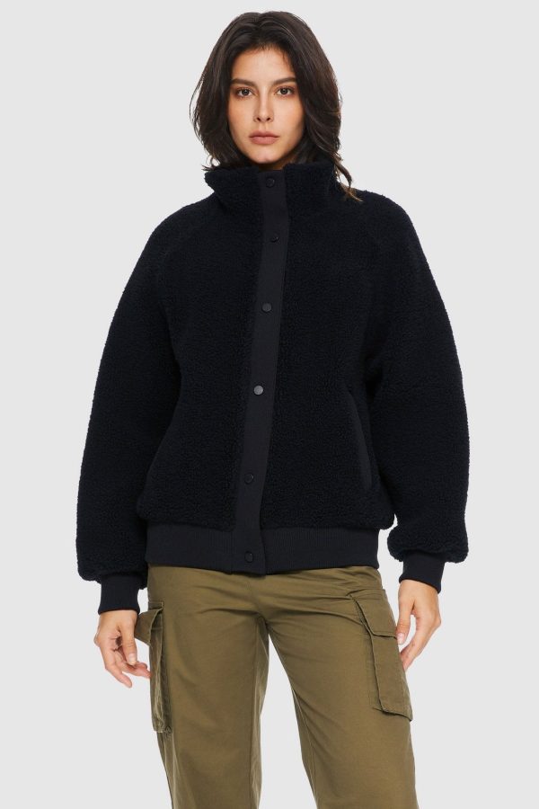 Oversized Snap Button Sherpa Coat - Image 6