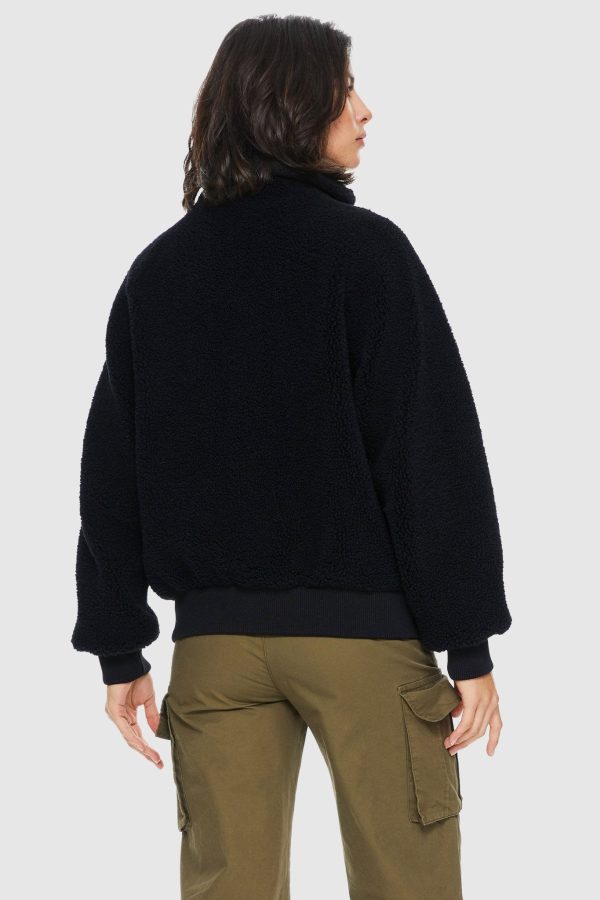 Oversized Snap Button Sherpa Coat - Image 7