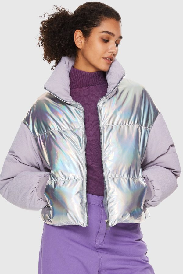 Puff-O? Colorlay Chrome Cropped Down Puffer - Image 2
